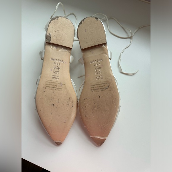 Bella Belle Alicia Ivory Lace Wedding Ballet Flats – Size 10 - Picture 7 of 9